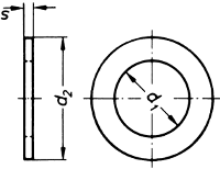 U-Scheibe M6 Edelstahl (außen 20mm) Karosseriescheibe U6x20x1,5